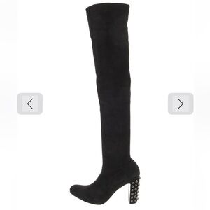 Christian Louboutin STUDY STRETCH 85 VEAU VELOURS Over Knee Thigh Boots 39.5 9